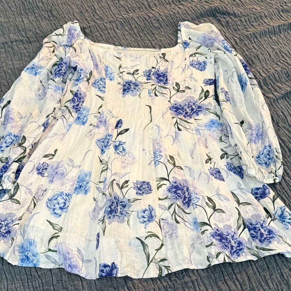 Dynamite Floral Blue and White Women's dress